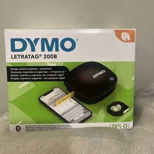 DYMO LetraTag 200B Bluetooth Label Maker Includes 1 White Paper Label Tape